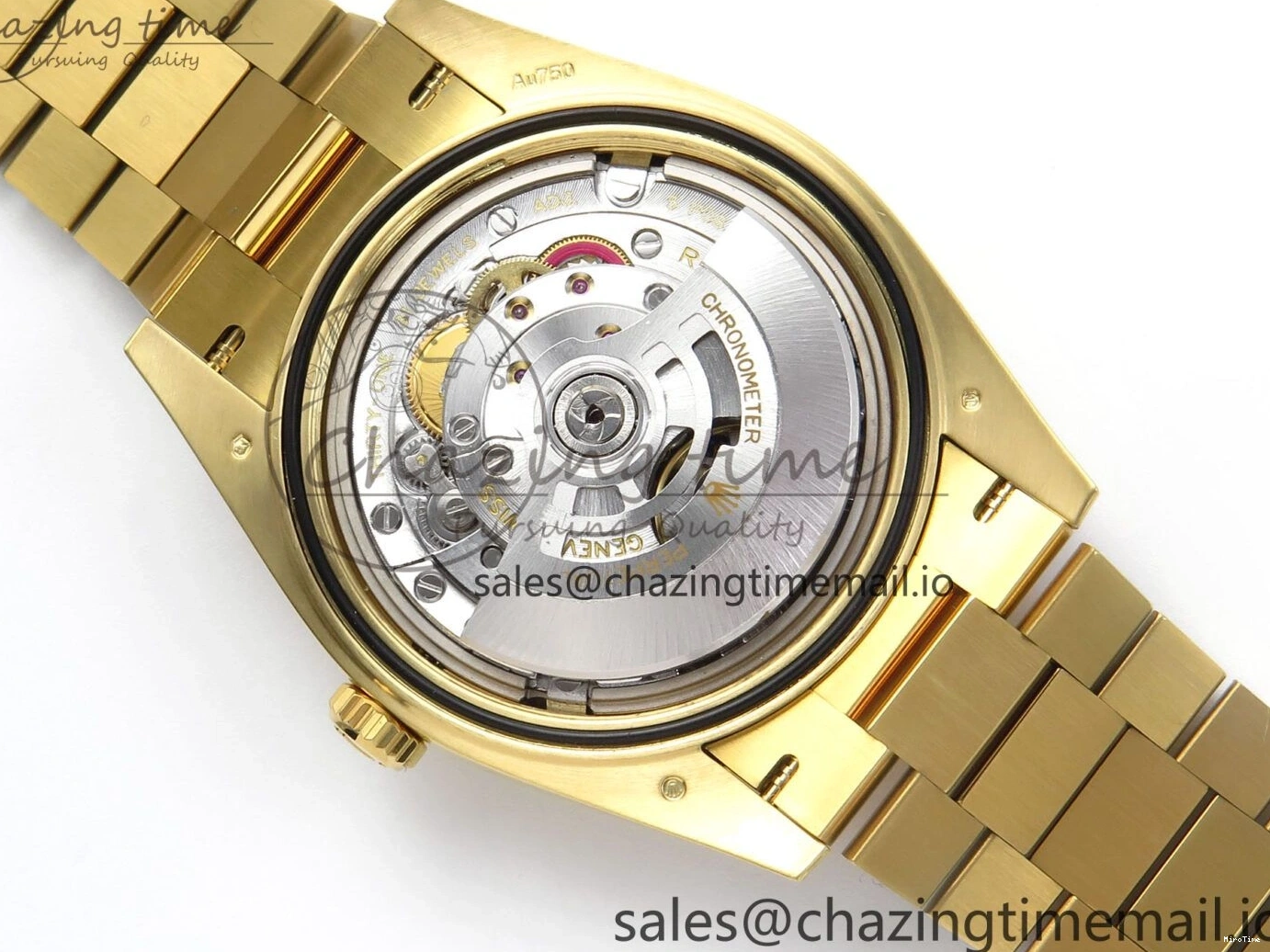 MiroTime 0320 Packable Day Date 40 YG 228238 THBF 1:1 Best Edition Black Crystal Dial on President Bracelet VR3255 V3 (Gain Weight) 378